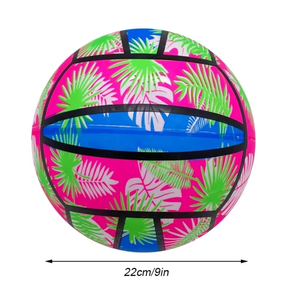 Nueva bola de inflado colorida, pelota de juguete portátil de PVC para piscina, pelota de juguete duradera para niños de 22cm, regalo