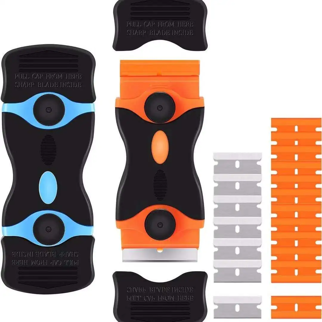 

Double Head Cleaning Scraper Window Glass Scraper Plastic and Metal Two Blade Adhesive Remover Tool for Car&Home
