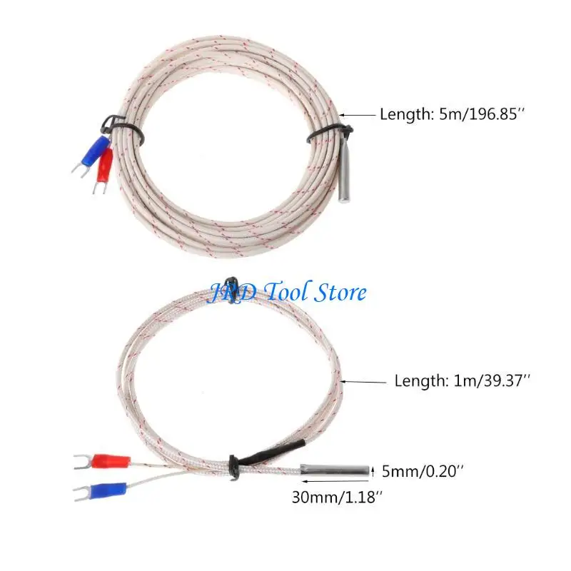 Termopar tipo K-tipo A2UD 0-600 ℃ para medición temperatura 5x30 mm 1m 5m sensible