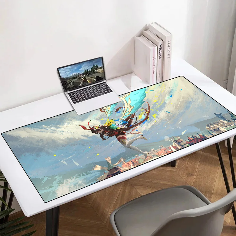 

Amber Genshin Impact Mousepad Mouse Mat Desk Mat With Pad Gaming Accessories Prime Gaming XXL Keyboard Pad Padding Mat