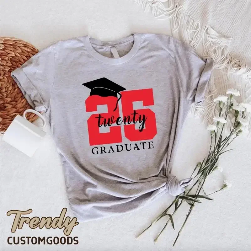 Twenty 25 Graduate T Shirt 2025 Graduation Her Senior Class Grad Of