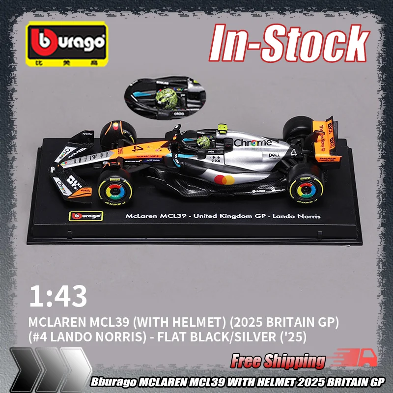 Новинка-в-наличии-bburago-1-43-2025-f1-uk-mcl39-4-Норрис-81-Оскар-w16-63-Рассел-12-литых-моделей-машинок-antonelli-из-сплава-детские-игрушки-подарки