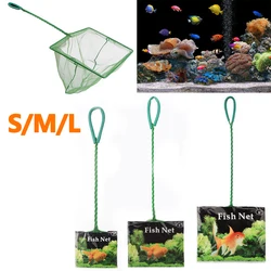 Aquarium Fishing Net Green Square Fishing Net for Catching Small Fish and Shrimp Household Aquarium Cleaning Tools
