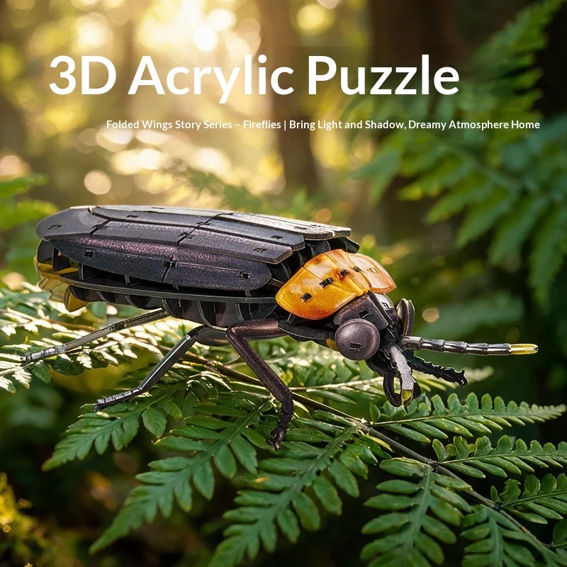 3d Acrylic Puzzle Firefly Insect Model Diy Simulation Handmade Assembly Crafts Home Desktop Decoration For Hobbyists