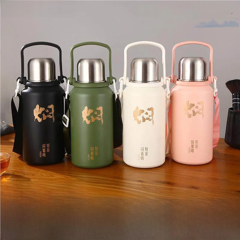 Taza de Té Aislada de Acero Inoxidable 316 para Hombre, Taza para Infusión de Té Blanco, Taza Térmica Portátil para Oficina, Verde