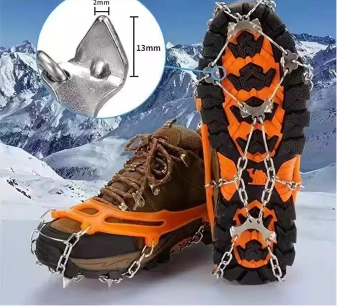 Outdoor ice claw 24 tooth stainless steel snow anti slip shoe cover