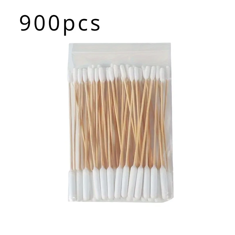 50/100/300/500/900/1000pcs 15cm Double headed Cotton Swabs , Bamboo Handle, Pet Ear Cleaning Solution Supplies for Dogs and Cats