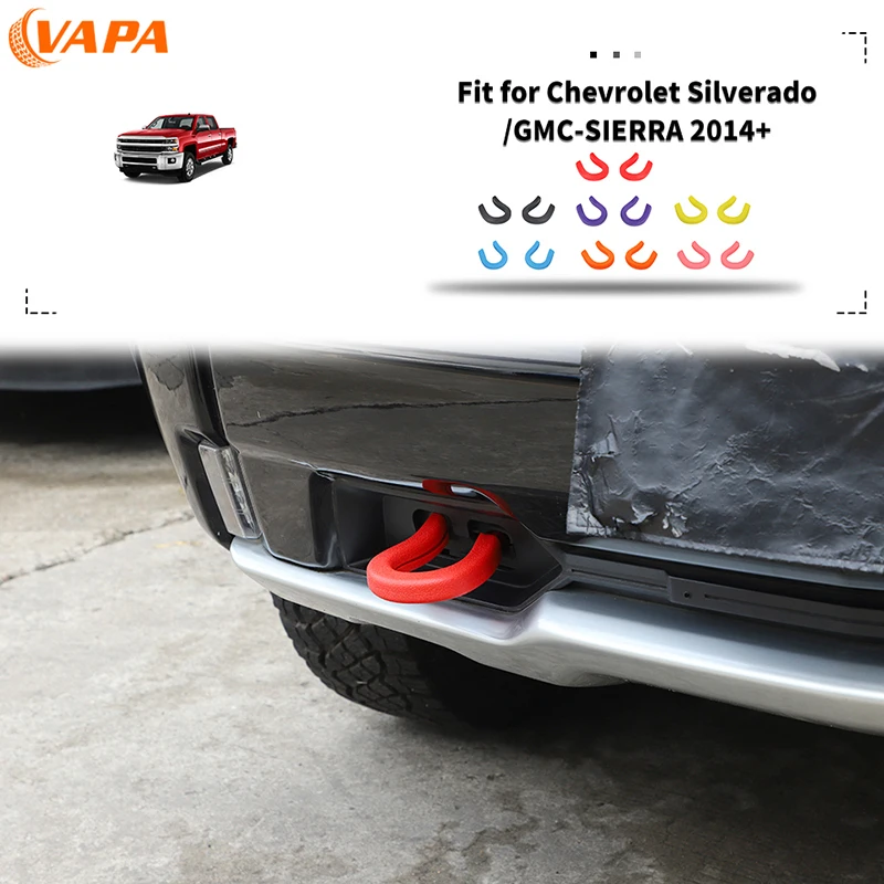 Внешний передний бампер автомобиля, крюк для прицепа, защитный декоративный чехол из ТПЭ для Silverado для GMC SIERRA 2014, автомобильные аксессуары