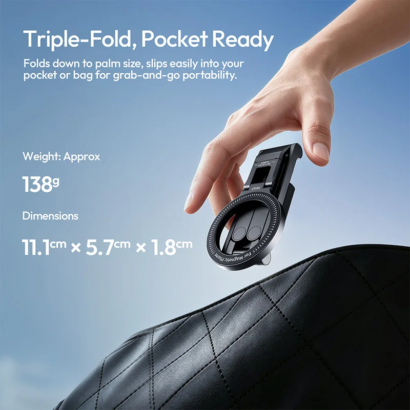 Ulanzi MA67 Magnetic Tri-Fold Phone Stand Handheld Tripod for iPhone 17 Pro Max 16 15 Phones for Vlog Video Photography Selfie
