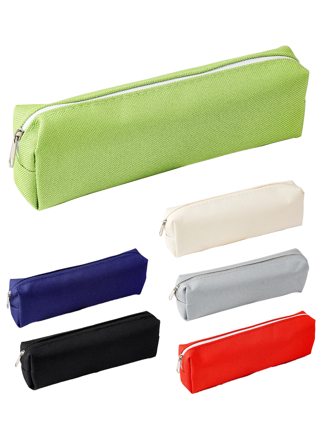 Simple Pencil Case School Supplies Pencil Cases Estuche Escolar Solid Color School Stationery Kalemlik Trousse Pencil Pouch-LJX