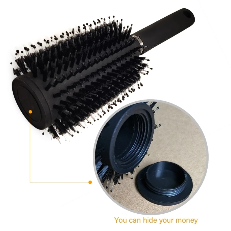 Armazenamento escova cabelo disfarçado, seguro para armazenar objetos recipiente secreto joias