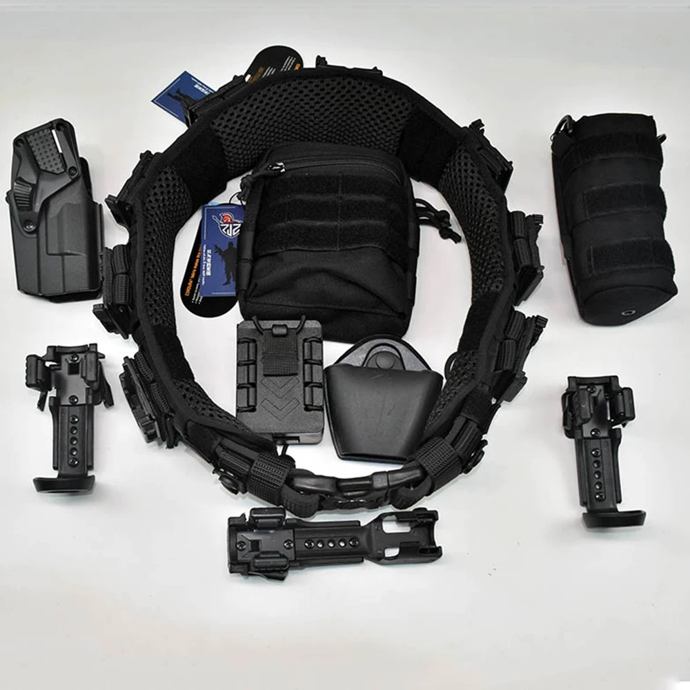 

Sniper Tactical Quick-Pull Set Mechanical Stick Telescopic Stick Spray Vest Flashlight Swing Stick Quick-Release Eight-Piece Set