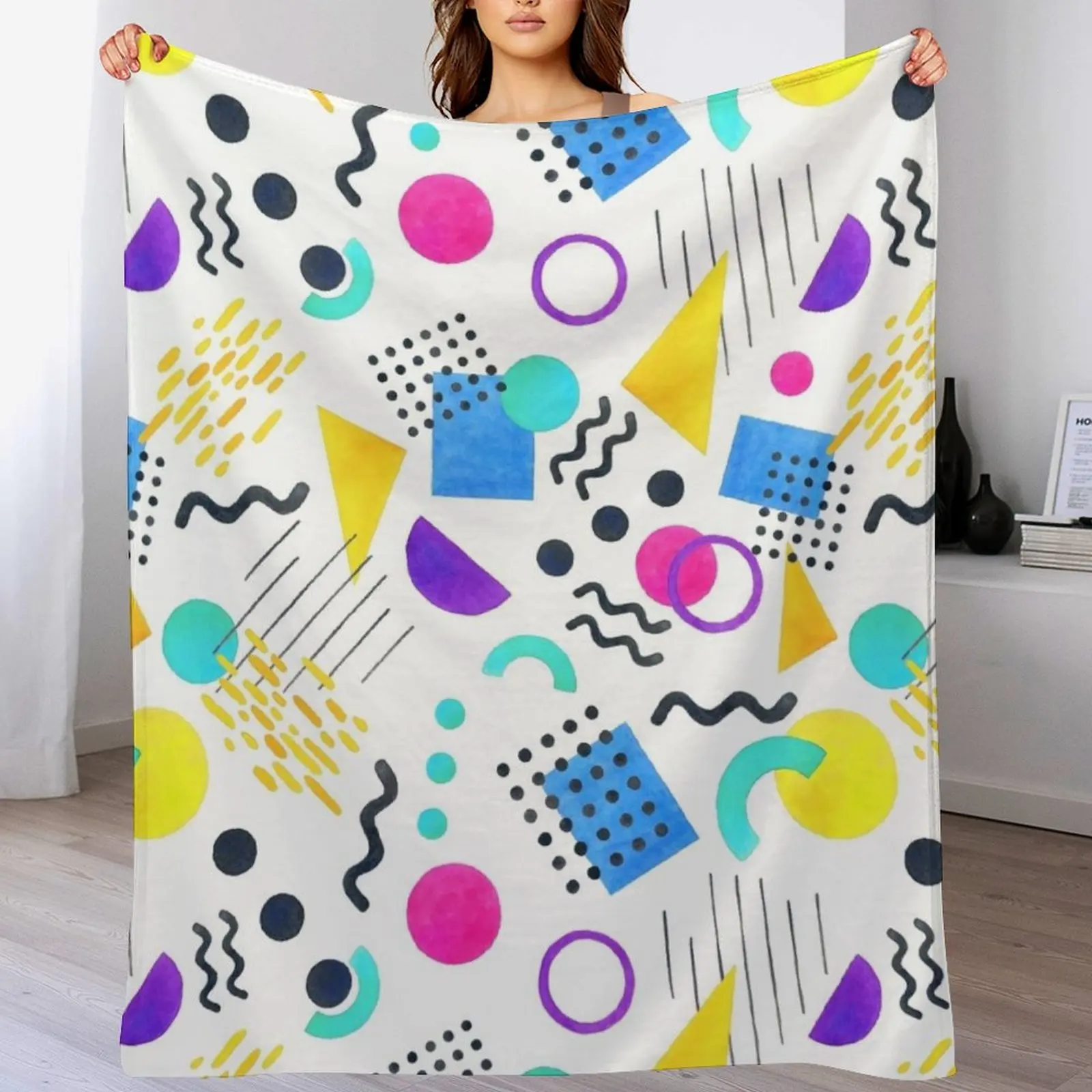 

Memphis style Throw Blanket Blankets For Bed Sofa Quilt Blankets