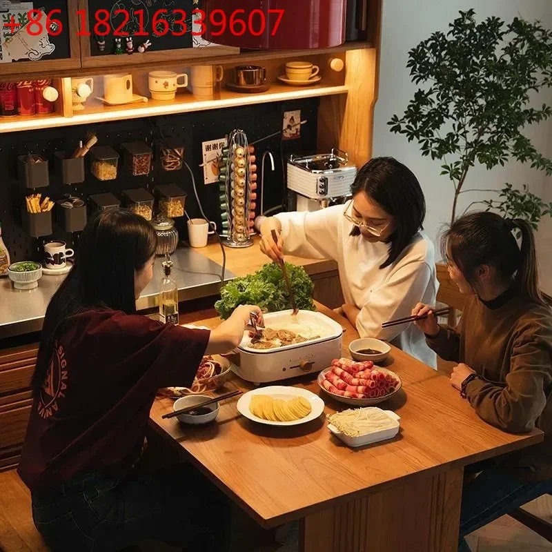 YAONordic Cherry Wood Dining Side Cabinet Exquisite Multi Functional Integrated Storage Unit Simple Modern Home Essential