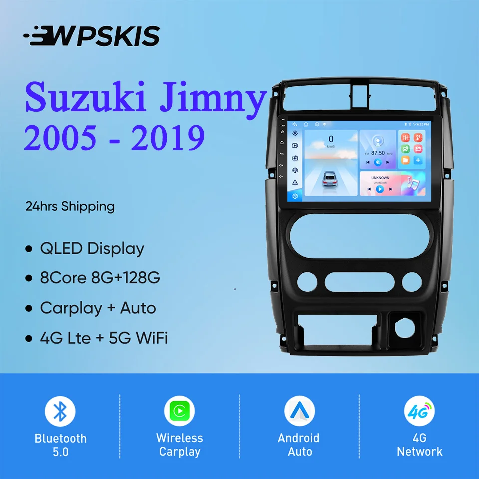 

Android 14 8G Ram Auto Radio Stereo Video Audio A/V Music Player For Suzuki Jimny 2005 2009 2013 2019 GPS Navigation Carplay