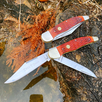 Watchman KnifeLarge-sized Bone Slip Joint Multi Blade Folding Pocket Knives Classic Traditional High quality