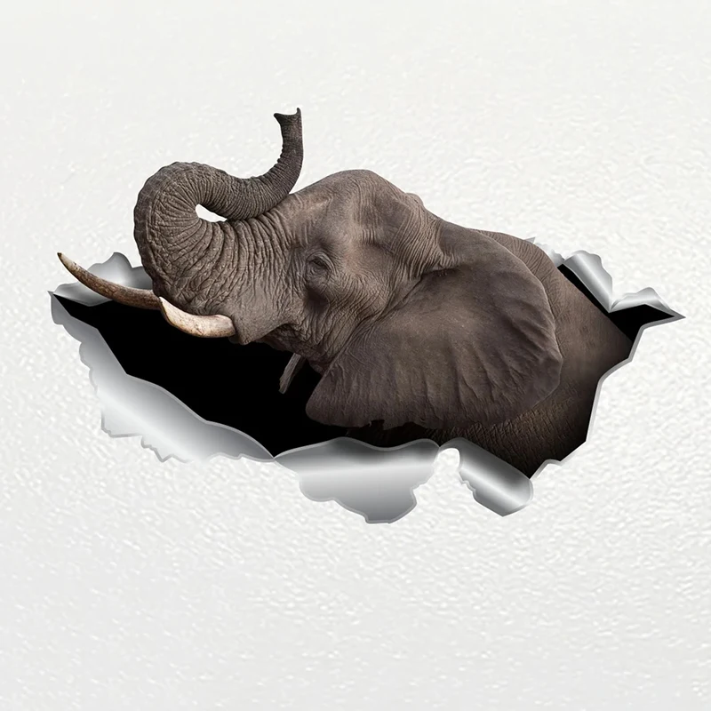 

V1064# Car Sticker Elephant Animal Waterproof Vinyl Decal Car Accessories Decor Pegatinas Para Coche