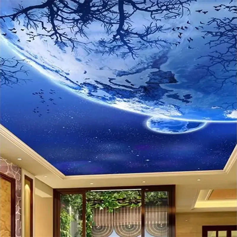 星空の惑星のカスタム壁紙,3D壁画,美しい,リビングルーム,ベッドルーム,天井,天頂,天の川,家の装飾