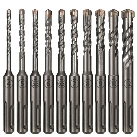 1Pc 콘크리트 SDS Plus 4-12mm 비트 크로스 커터 헤드 더블 오거 해머 110mm 벽 벽돌 블록 전기 해머 벽돌 비트