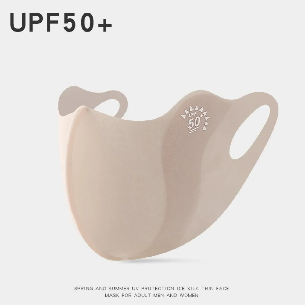

New Breathable Ice Silk Mask Washable Anti-UV Riding Face Mask Dustproof Sunscreen Mask Gift