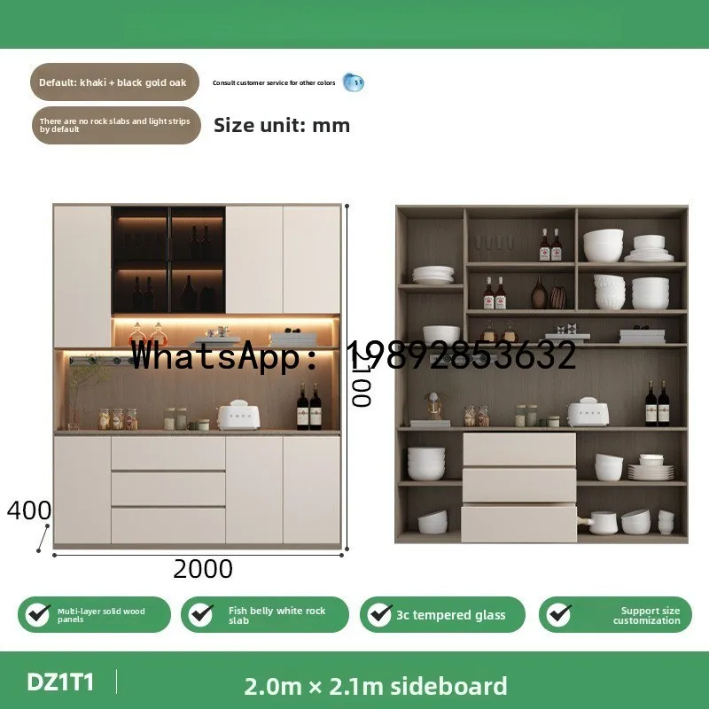 

X5 Rock Slab Tea Cabinet Modern Simple Household Bowl Cabinet Living Room Wine Cabinet