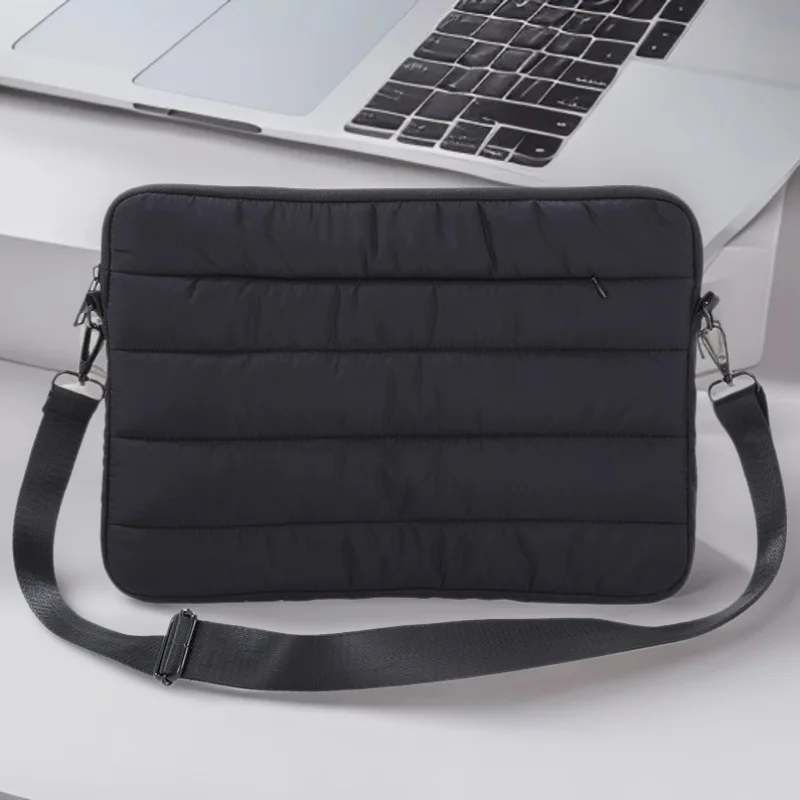 New soft puff fluffy shoulder computer bag commuter tablet liner bag storage bag computer case