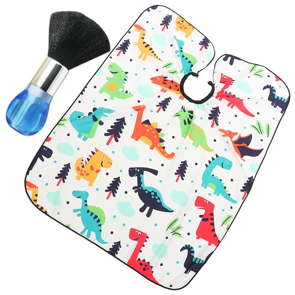 

Children Barber Cape Hair Cutting Cloth Reusable Fabric Cartoon Pattern Lightweight Portable Salon Home Use Accessories