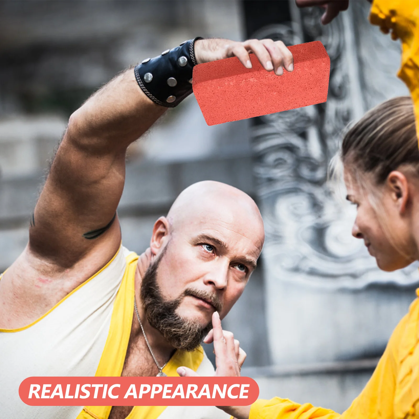 6Pcs 영화 소품 거품 벽돌 빨간색 경량 시뮬레이션 블록 무대 공연 마술사 트릭 할로윈 코미디