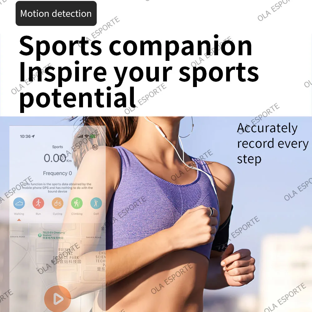 New Bluetooth Smart Ring LED Display Screen Multiple Sports Modes Pedometer Fitness Rings Sleep Health Monitoring For Men Women