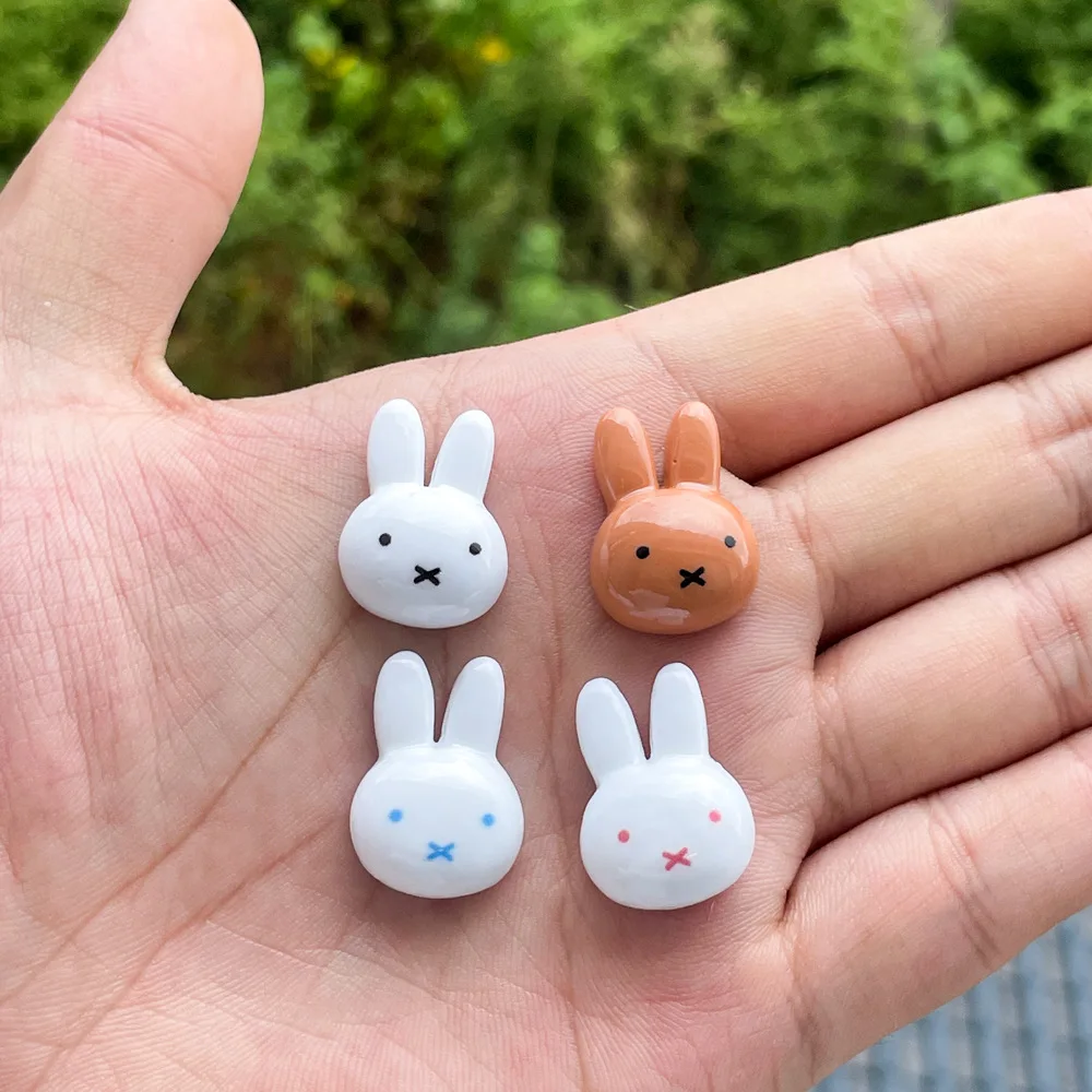 20 قطعة Kawaii Miffy لتقوم بها بنفسك كريم الغراء اليدوية الديكور حزمة المواد الإبداعية لملحقات الراتنج دمى هدايا