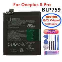 2025 Years 4500mAh BLP759 1+ Original Battery For Onepuls 8Pro One Plus 8 Pro Phone High Quality Replacement Bateria Battery