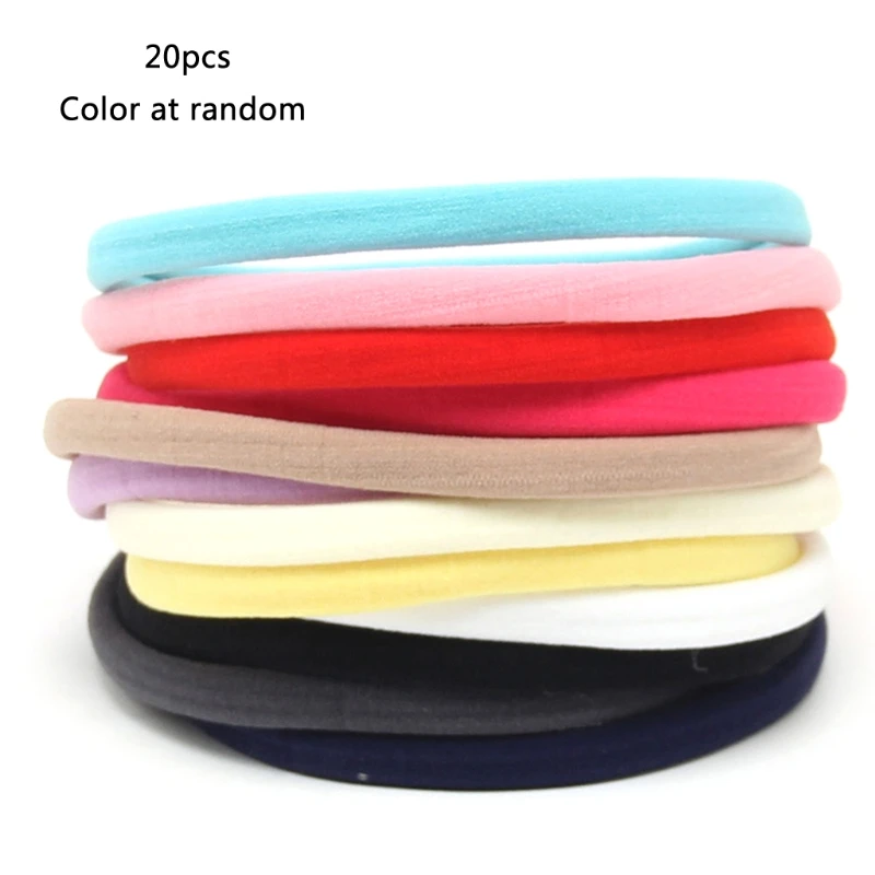 20 PCS Headband Newborn Baby Elastic Princess Hairbands Little Girl Mix Color Princess Headwear Gifts