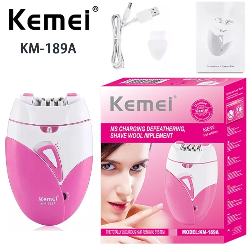 Kemei KM-189A Electric Hair Puller for Women, Shaver for Women, Hair Remover for Women, Fast and Efficient Hair Removal