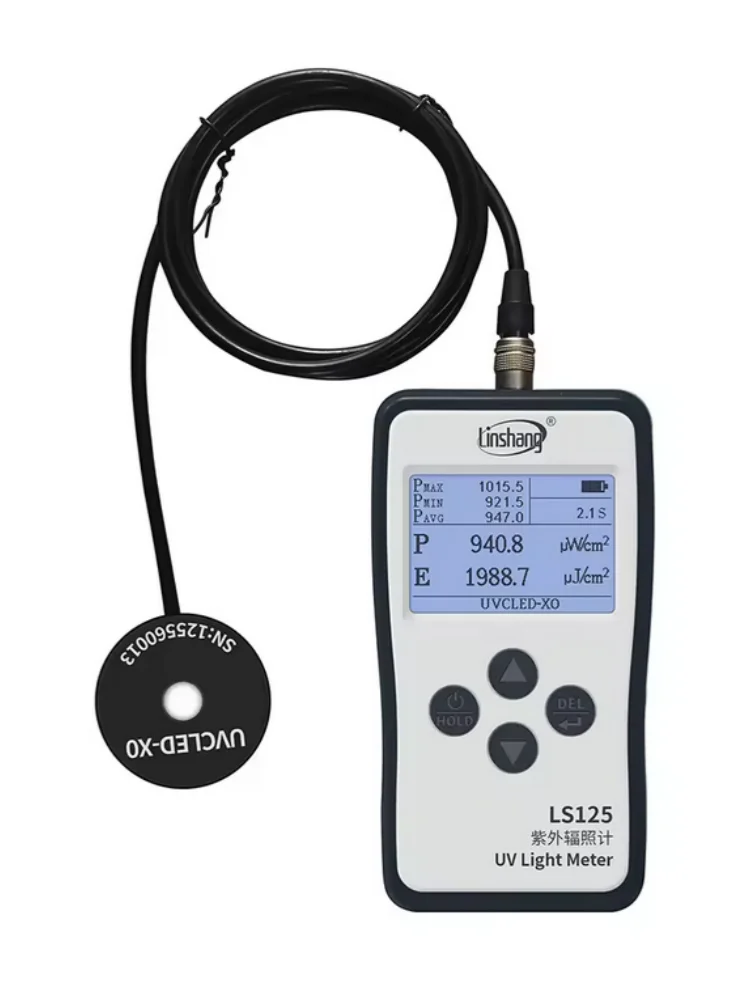 LS125 UV Light Meter +UVALED-X3 Probe Suitable for low-power UVA or UVV LED Spectral response: 340nm-420nm, calibrated with 39