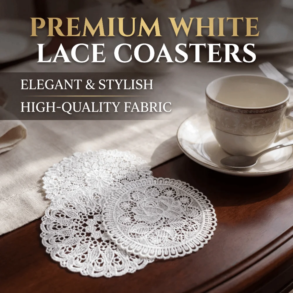 Nordic Style Embroidery Lace Table Cloth Insulated Hollow Napkin Placemat White Furniture Decor Vase Mat Kitchen Bar