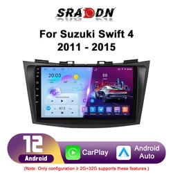 For Suzuki Swift 4 2011 - 2015 Android Car Radio Automotive Multimedia Player Navigation GPS Carplay Screen Android Auto Stereo