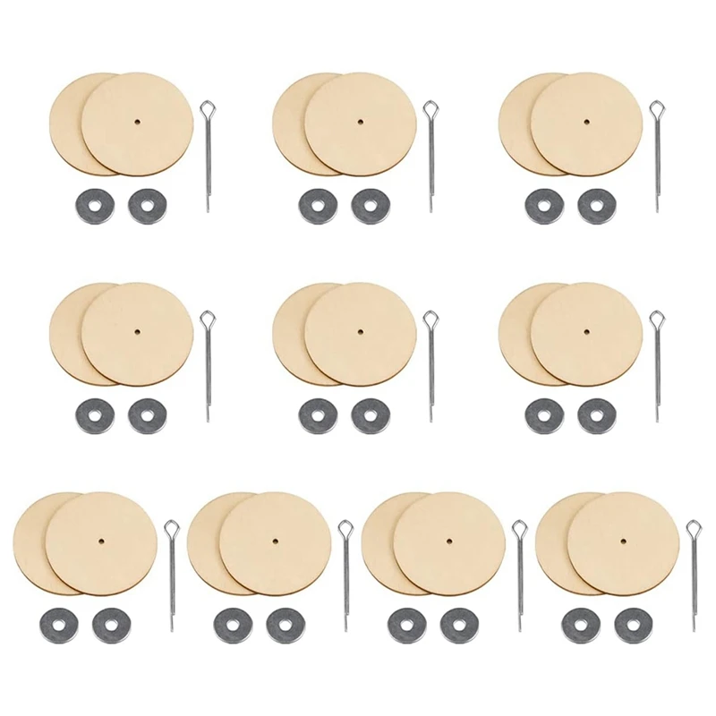 Connecteurs de joint de beurre, goupille fendue, disques en bois, dimensions mobiles, 2,2 d'âge, accessoires de poupées, 10 ensembles