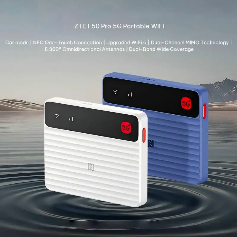 ZTE New F50 Pro MU3356 5G Sim Card Modem WiFi 6 Portable Mifi Pocket Router Unlocked 5G MiFi (No battery)