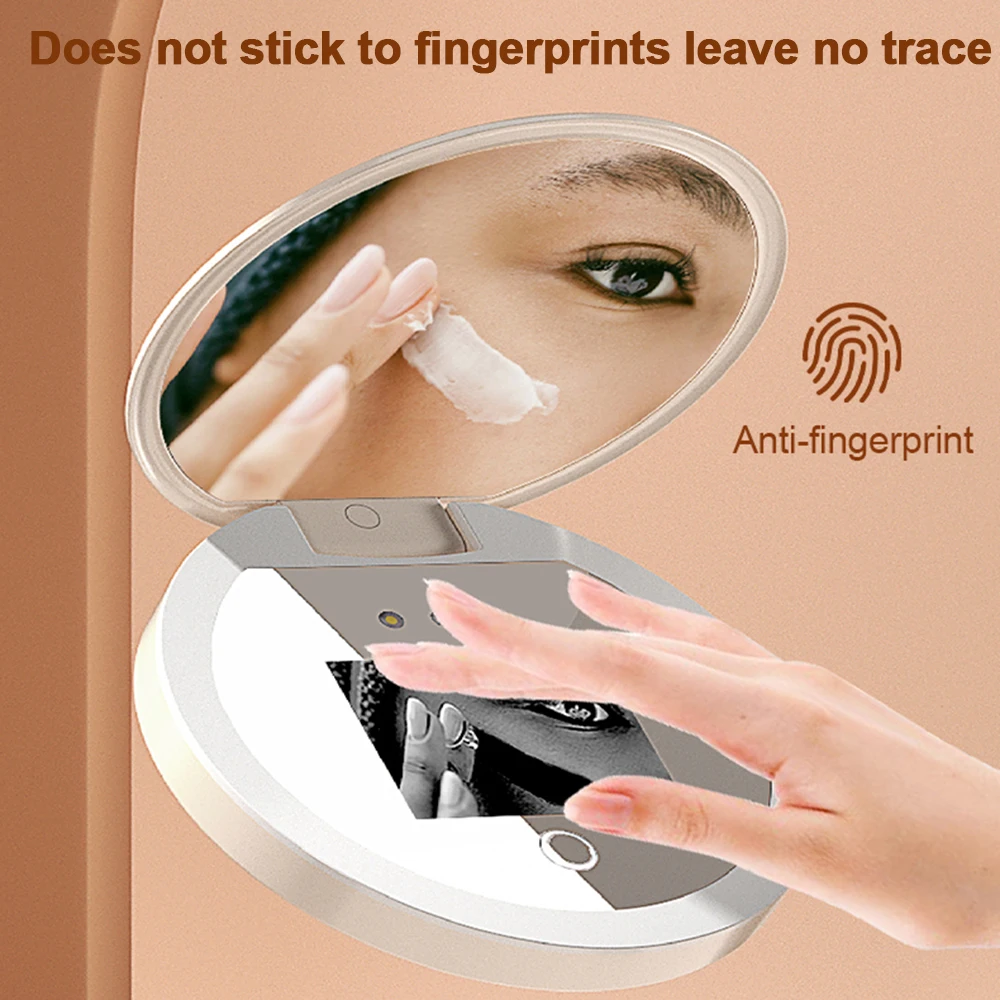 Draagbare UV-spiegel Zonnebrandcrème Test Make-upspiegel voor reizen Visuele gezichtsschoonheidsverzorging Draagbare draagbare zonbeschermingstester