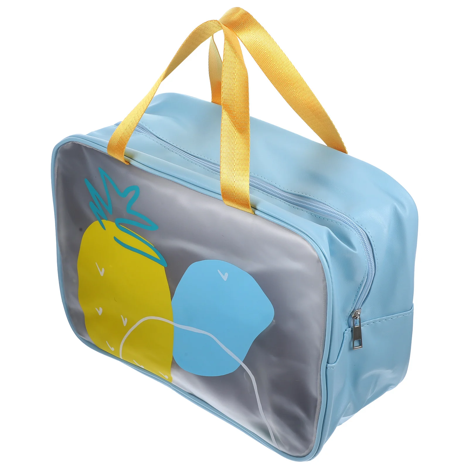 Borsa per trucco grande e trasparente, organizer da viaggio impermeabile, custodia portatile con chiusura a cerniera per ragazze e donne, uso quotidiano