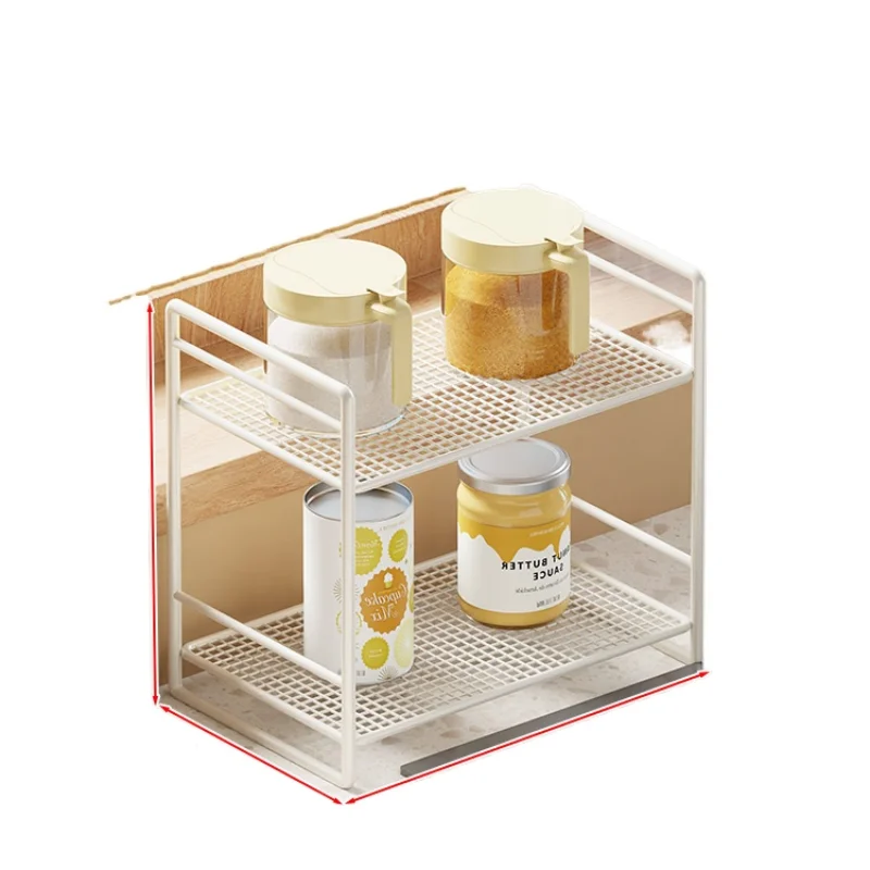 

*Multi-layer seasoning storage rack, kitchen retractable shelf, countertop, multi-functional household storage rack
