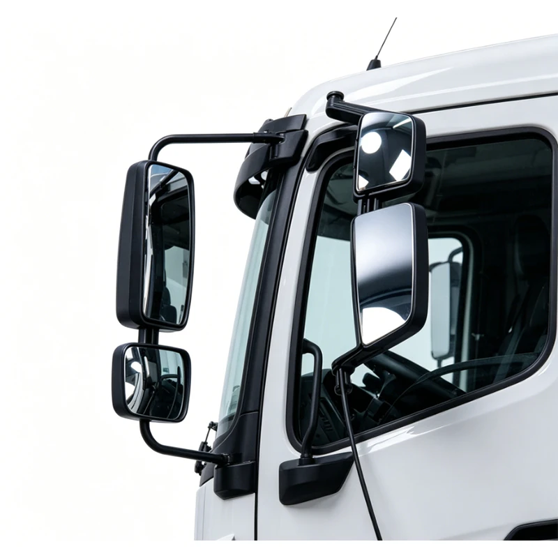 RC 1/14 Simulation Rearview Mirror with Light for Tamiya Hydraulic Excavator Loader Dump Truck for VOLVO Trailer Tipper DIY Part