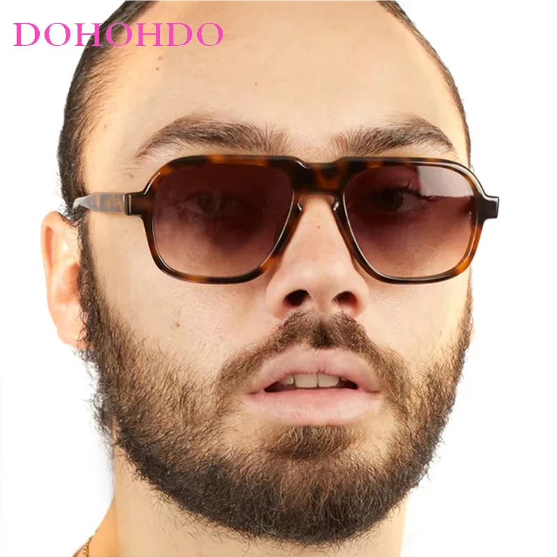 

Retro Designer Pilot Oversized Square Frame Women's Sunglasses Luxury Men Sunglass Outdoor Traveling Drive Eyewear UV400 Lentes