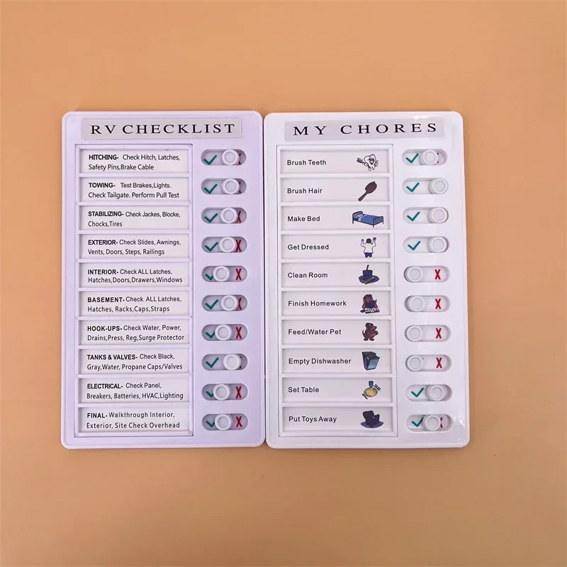 Reusable My Chores Checklist Daily Planner Memo Plastic Board Chore Chart Responsibility Behavior for Kid Self-discipline Card