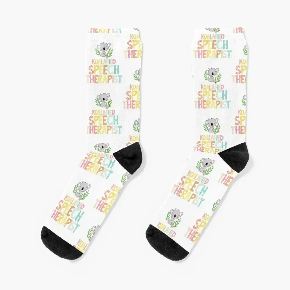 Koalafied Speech Language Pathologist Speechie Retro Koala Colorful Socks professional running halloween Socks Girl Men's