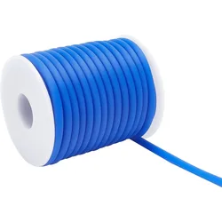 1 Roll 10m/roll 5mm Silicone Cord Rubber Cord for Bracelet Necklace Making with 3mm Hole Wrapped Around White Plastic Spool