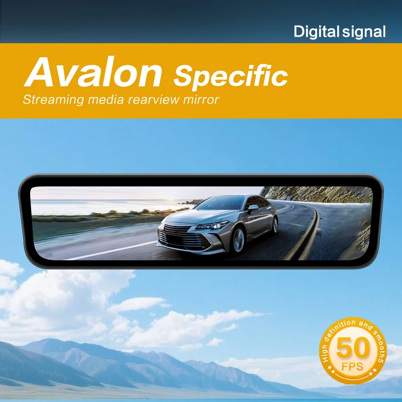 SINJET For Toyota Avalon Car Electronics Rearview Mirror 9.2 Inch Touch Screen Front and Back Dual Camera Night Vision Dash Cam