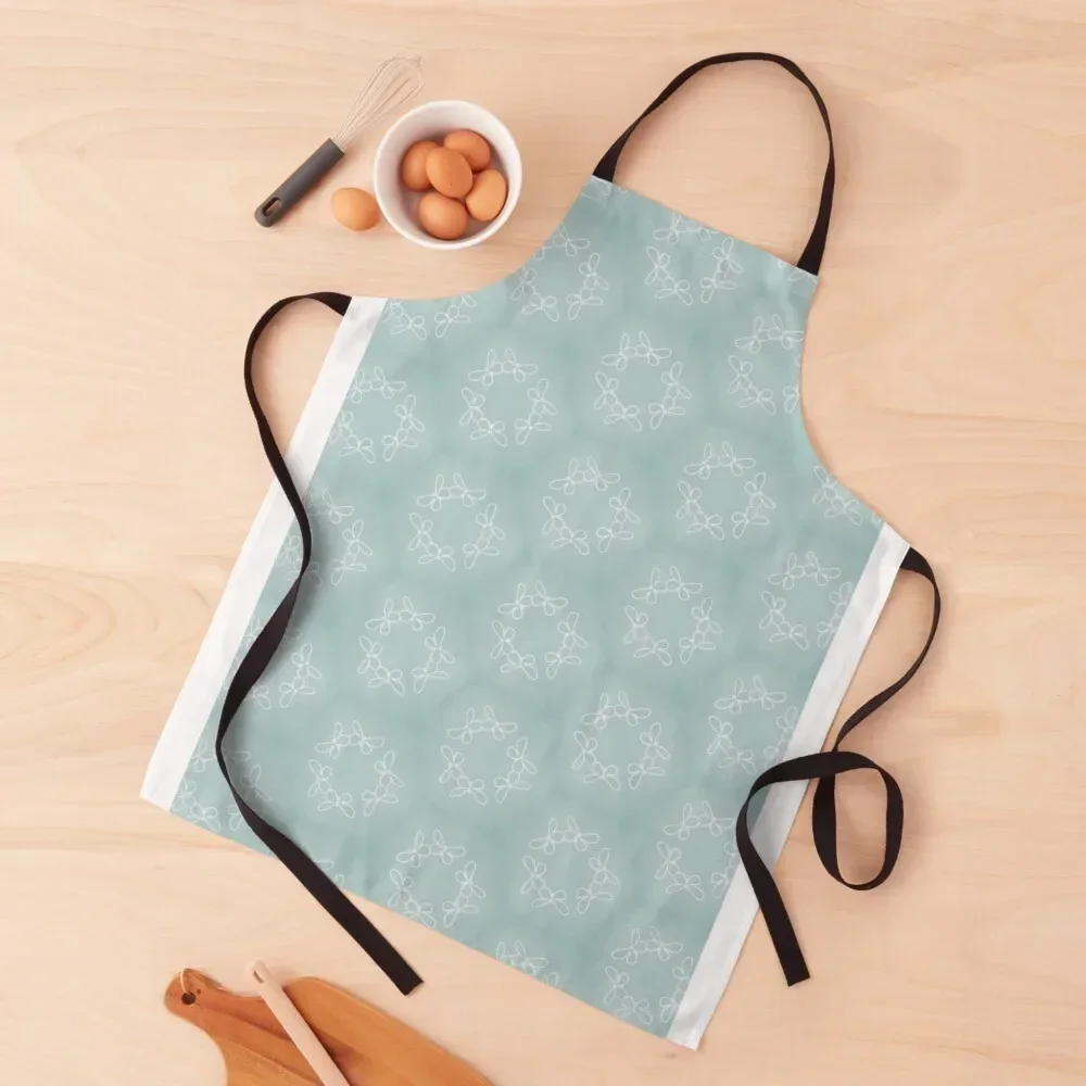 

Butterfly Pattern Mint Apron Kitchen Special Accessories Kitchen Apras For Women with personal logo Customizable Apron