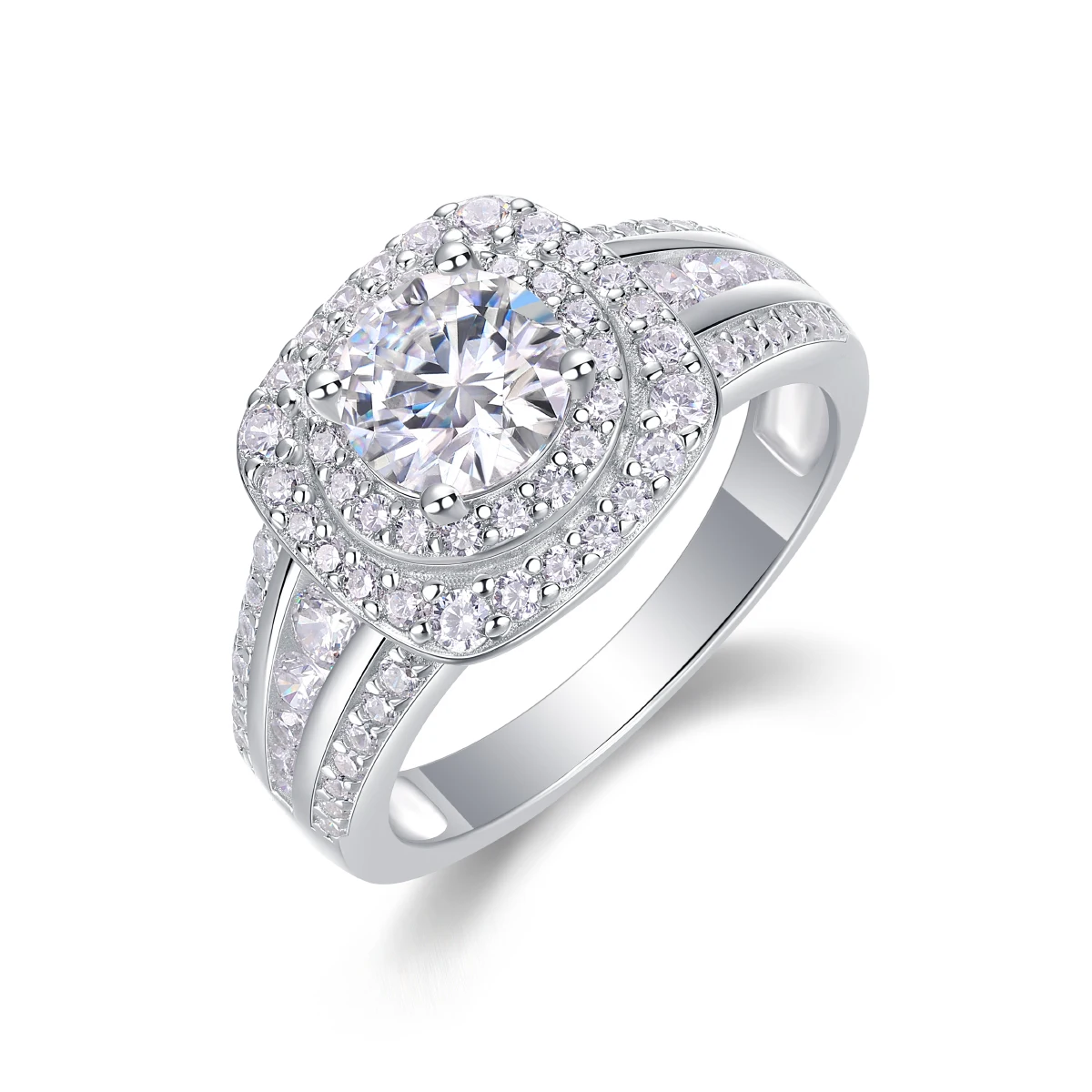 

(GRA Certification)Moissanite women's ring S925 silver tray, suitable for Love, Model R13464-813
