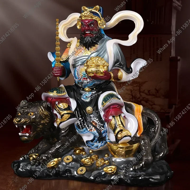 67 N JWhite Jade Zhao Gongming Wu God Of Wealth Riding Tiger Statue Home Zhao Cai Buddhist Hall Company Store God Of Wealth Offe